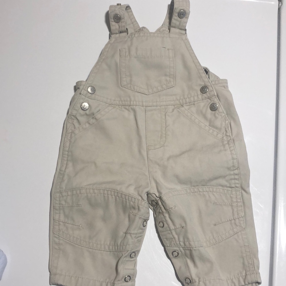 Khaki 0-3 month Overalls